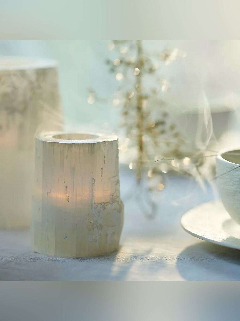 TERRAIN Selenite Candleholder